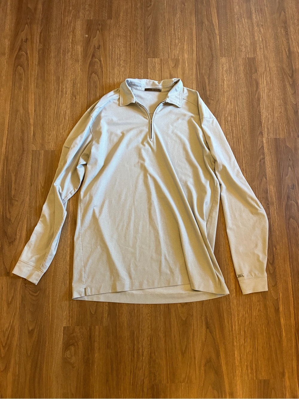 Tiger Woods Men’s Gray Quarter Zip Golf Pullover Jacket Size Medium